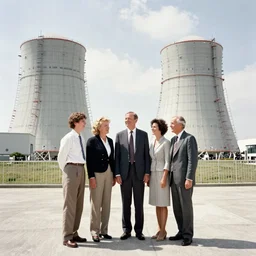 well - dressed family visiting a nuclear plant, sense of optimism, by martin lewis, shadow dance, point etching, 1 9 3 0
