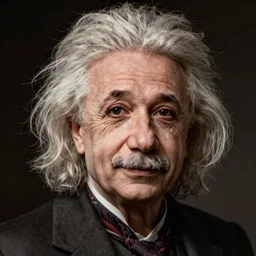 beautiful young woman einstein portrait