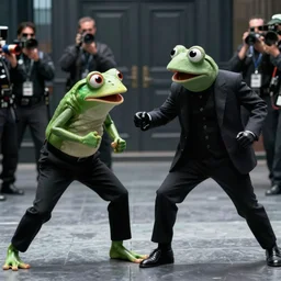 pepe frog film still the matrix 1 9 9 9, fighting scene, agent smith, high quality, hd, 4 k, warner brothers, hbo, cinema