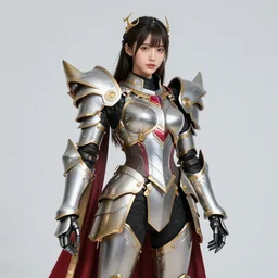 studio portrait of lawful good colorful female holy divine mech paladin as absurdly beautiful, elegant, young cute gravure idol, ultrafine hyperrealistic detailed face illustration by kim jung gi, irakli nadar, intricate linework, sharp focus, bright colors, matte, octopath traveler, unreal engine highly rendered, global illumination, radiant light, intricate environment