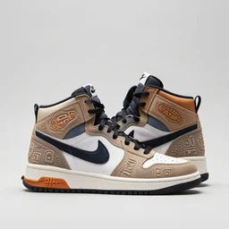 perfect sneaker design, nike high top armored chunky shoes, sneaker design qith sculpted aztec motifs, megaman fantasy jrpg shoes
