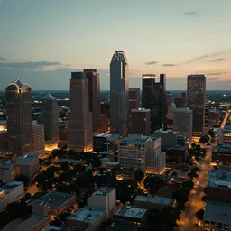 Dallas Texas, aerial, skyline, cinematic 8k UHD