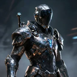 a sci fi close up portrait of a shadow templar from the game destiny by bungie studios wearing futuristic armor made of metal, cinematic lighting, smooth, high detail, dark fantasy, unreal engine, octane render, art by vitaly bulgarov artstation, character art by bungie studios, fog volumes, neon glowing aura, post processing, cgsociety