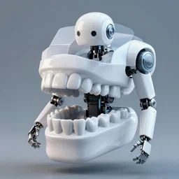 a robot made of teeth