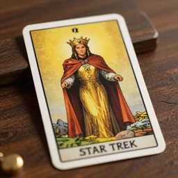 The Empress tarot card in the style of Star Trek The next generation, hyperrealistic, highly detailed, depth of field, High definition, 8k,  octane render, artstation
