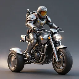 dieselpunk warrior on a hoverbike , highly detailed, 4k, HDR, award-winning, octane render, artstation