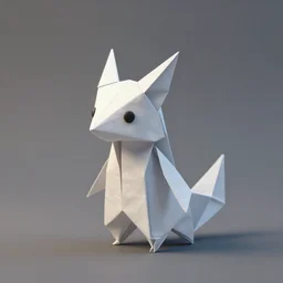 simple origami kobold, octane render, award-winning, featured on artstation