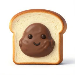 bread that looks like a chocolate ice - cream with a face