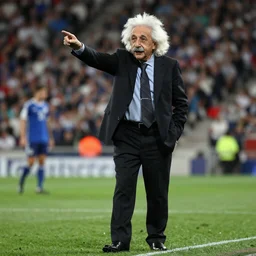 Einstein as a football manager