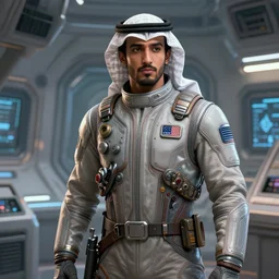 epic professional digital art of handsome arab male starship engineer, by leesha hannigan, iris van herpen, artstation, cgsociety, wlop, epic, much wow, much detail, gorgeous, detailed, masterpiece