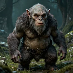 here are the words tolkien used to describe his orcs :... squat, broad, flat - nosed, sallow - skinned, with wide mouths and slant eyes ; in fact degraded and repulsive versions of the ( to europeans ) least lovely mongol - types.