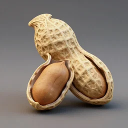 ultrarealistic 3d peanut render, substance painter textured, zbrush sculpted, photorealistic cycles rendering, insane details, professional artist, featured on artstation