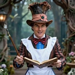 Tom Cruise as the Mad Hatter in Alice through the Looking glass, hyperrealistic, highly detailed, depth of field, High definition, 8k,  octane render, artstation