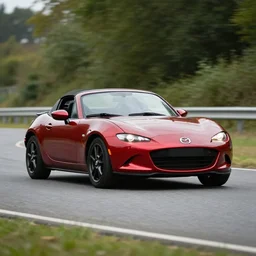 105mm photo of car full view mid distance photograph Mazda Miata from 2020