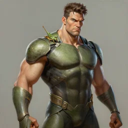 grasshopper - man, marvel, fantasy, realistic, painting, smooth, strong and powerful, confident, highly detailed, greg rutkowski