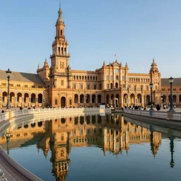 sevilla city of spain, reflexions, verry high details by william turner art, greg rutkowski and alphonse mucha, trending on artstation, very very detailed, masterpiece,