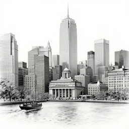 davinci sketch of the city of boston