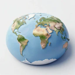 a photorealistic photo of flat earth