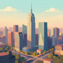 low poly cityscape