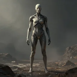 concept art, style of no man's sky, time in human form