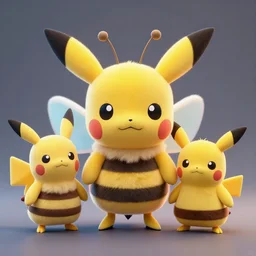 pokemon bee cutie stuffed animal friends, unreal ungine 5, octane render, cinema 4 d, by deema egorov