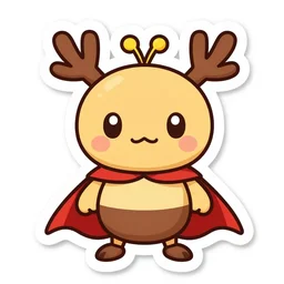 cute miss mascot macronium macronium bayleef super hero sticker art, cronobreaker, beeple game icon
