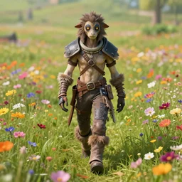 Temmie from Undertale as a God-like being walking on the field of flower, photorealistic, octane render, 4k, intricate details