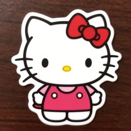 victo ngai cute hello kitty sticker decal design, highly detailed, high quality, digital painting, by ross tran and studio ghibli and alphonse mucha, artgerm