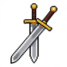 RPG sword on white background #pixelart