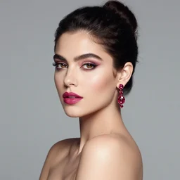 studio portrait absurdly beautiful, elegant, lovely, young hypercolorful sensual latina idol rubies red petals gems, ultrafine hyperrealistic detailed face illustration by kim jung gi, irakli nadar, intricate linework, sharp focus, bright colors, matte, octopath traveler, final fantasy, unreal engine highly rendered, global illumination, radiant light, intricate rainbow environment