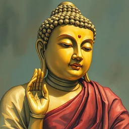 the buddha. highly detailed, digital painting, watercolor, soviet realism, engraving, artstation, concept art, smooth, sharp focus, vivid grunge, manga, illustration, unreal engine 5, 8 k, art by bilibin and kuvshinov and malevich and mucha
