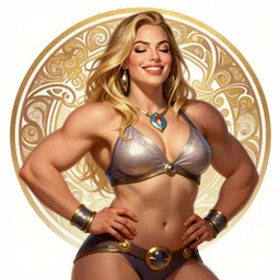 full figure ultra realistic illustration, margot robbie as thick female bodybuilder witch zarya from overwatch smiling with closed eyes, intricate, elegant, highly detailed, digital painting, artstation, concept art, smooth, sharp focus, illustration, art by artgerm and greg rutkowski and alphonse mucha