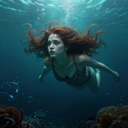 masterpiece concept art, a beautiful highly detailed underwater lady fly near techno world, extremly emotional, cinematic moody colors, realistic shaded lighting poster by ilya kuvshinov, magali villeneuve, artgerm, jeremy lipkin and michael garmash and rob rey,