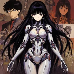 maximalist biomechanical princess, gapmoe yandere grimdark, trending on pixiv fanbox, painted by makoto shinkai takashi takeuchi studio ghibli, akihiko yoshida, yoshitaka amano, wangechi mutu