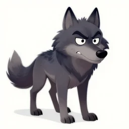 beautiful detailed character design of a cartoon mean scary unhappy wolf, tlk, tlk, in the style of'don bluth '. deviantart adoptable, style of maple story and zootopia, portrait studio lighting by jessica rossier and brian froud in the style of disney balto, artstation deviantart alphonse mucha