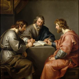 St Jerome writing the Vulgate, painted by Rembrandt and Sargent