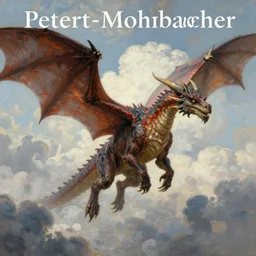 medieval fantasy, soft, hyperrealism, oil painting, a flying dragon, posed, as an anatomically accurate quadruped, surrounded by cumulus clouds, art by peter mohrbacher, and tim hildebrandt, as a book cover illustration, lifelike, cinematic composition, ultradetailed, focused image