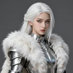 fur - lined armor!!! beautiful and elegant white haired female!! gorgeous ayes!! character concept art, sharp focus, octane render! unreal engine 5! highly rendered!! trending on artstation!! detailed linework!! illustration by artgerm, wlop and chie yoshii