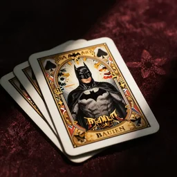 medieval playing cards with batman