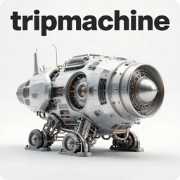 album art, tripmachine, album is called tripmachine, photo of a huge futuristic dieselpunk machine inside a steampunk computer, 8 k, fluorescent colors, halluzinogenic, multicolored, exaggerated detailed, front shot, 3 d render, octane