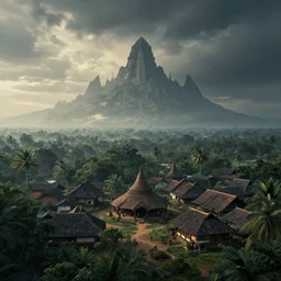 kerala village, an epic fantasy, dramatic lighting, cinematic, establishing shot, horizon forbidden west