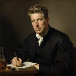 anthony bourdain, painting by rembrandt, masterpiece