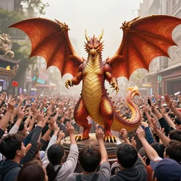dragon angel pimp being worshipped by 1 0, 1 0 0 adoring fans