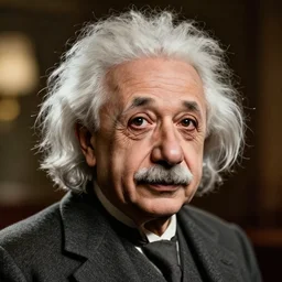 A photo of Albert Einstein , highly detailed, trending on artstation, bokeh, 90mm, f/1.4