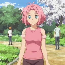 sakura haruno,  park landscape, 4k, anime key visual, lois van baarle, ilya kuvshinov, rossdraws, artstation