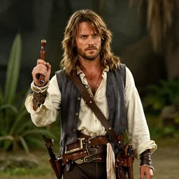 film still of Guybrush Threepwood in the Monkey Island movie