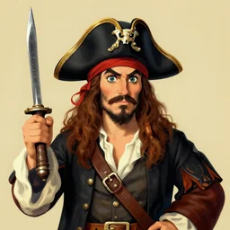 pirate captain portrait by herge