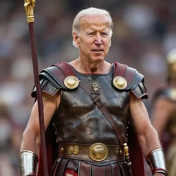 joe biden as a roman gladiator