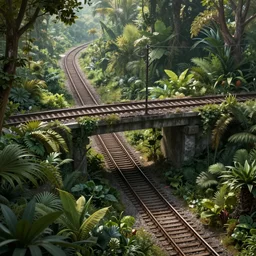 an intricate concept art illustration of an undergrowth underpass railway crossing, global illumination, digital art, photorealistic movie still, style ivan talavera and artgerm, hyper realistic, photorealistic, octane render, trending on artstation, cgsociety, cinematic light, 8 k