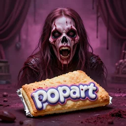 human flesh flavor poptart, surreal, horror